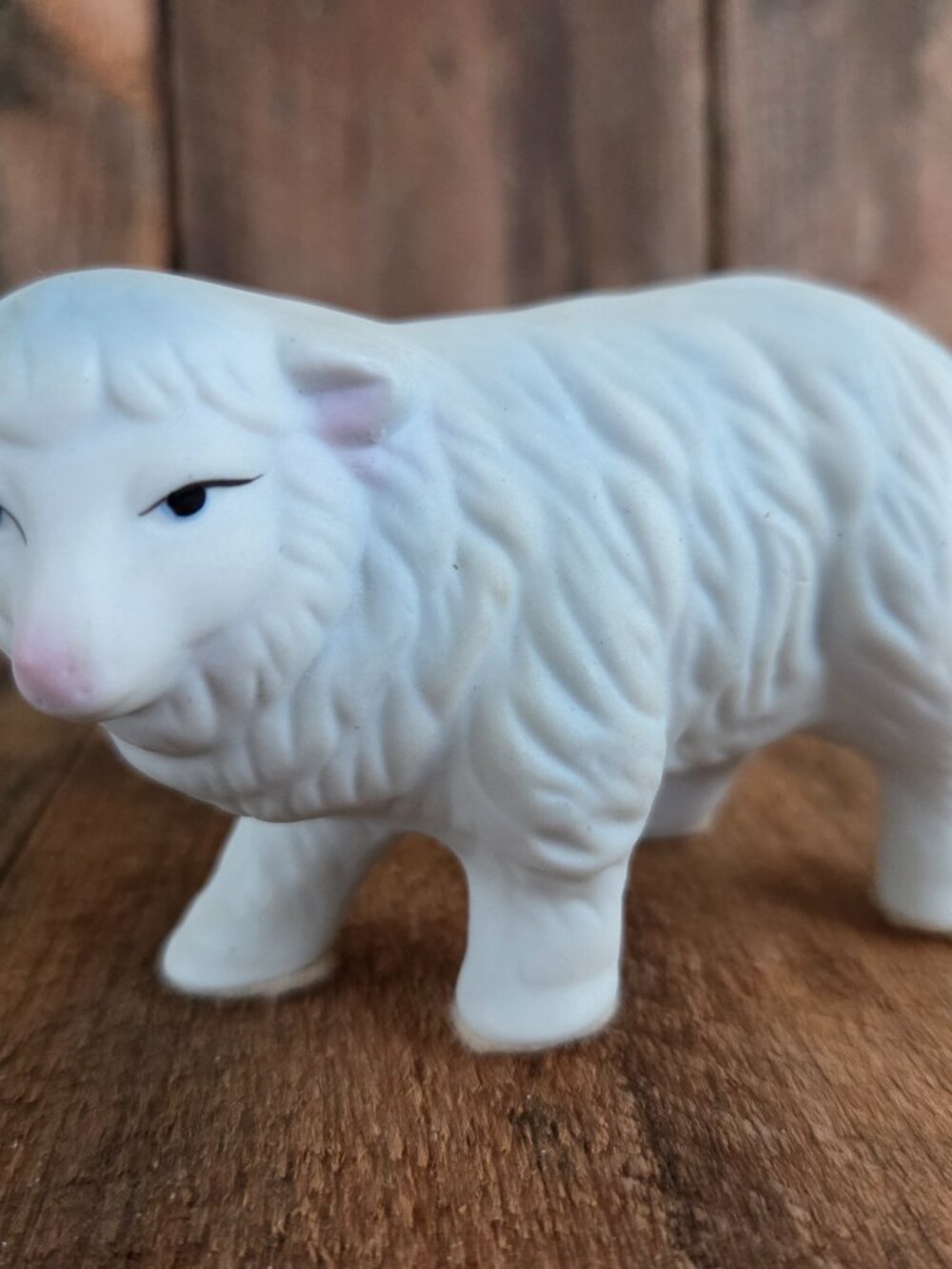 Vintage HOME INTERIORS Nativity Sheep Figurine 5552 Replacement Porcelain 80s